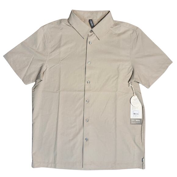 Vuori Short Sleeve Manhattan Button Down – Toast – Size S – NWT – Retail $98 - Picture 2 of 5